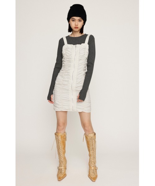 SLY ワンピース NYLON GATHER CAMI S/OP ナイロン ギャザー