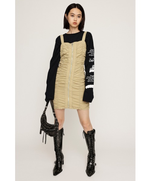 SLY ワンピース NYLON GATHER CAMI S/OP ナイロン ギャザー
