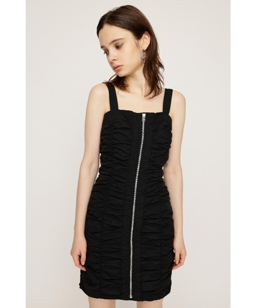 SLY スライ GATHER CAMI ショートワンピース SLY ワンピース NYLON GATHER CAMI S/OP ナイロン ギャザー
