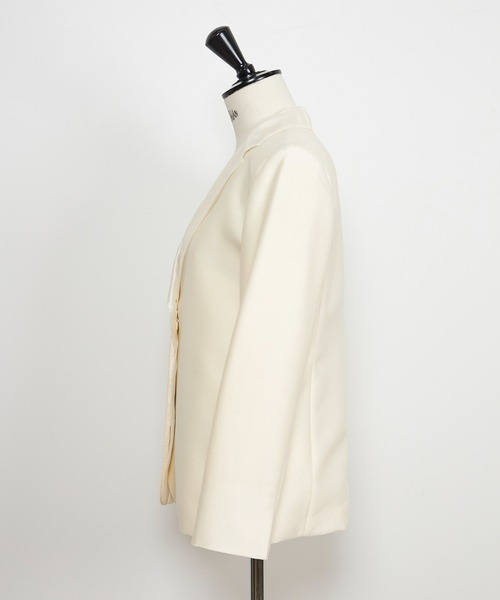 ジャケット テーラードジャケット シルクウール替衿タキシードジャケット「la veille by SUPERIOR CLOSET」 レディースの画像