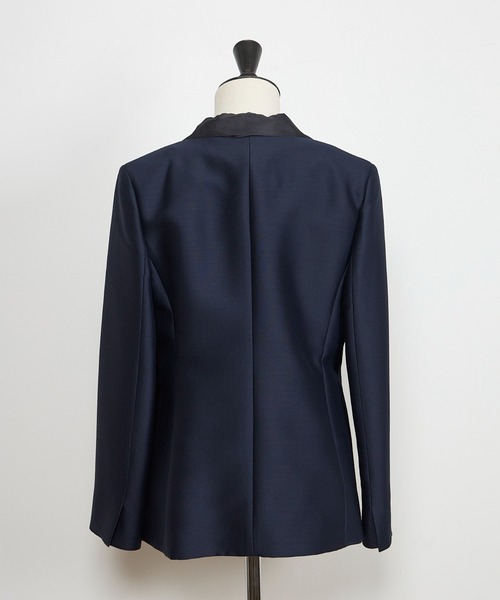 ジャケット テーラードジャケット シルクウール替衿タキシードジャケット「la veille by SUPERIOR CLOSET」 レディースの画像