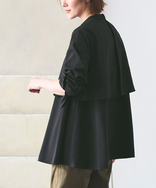 RUIRUE BOUTIQUE ブラウス シャツ 洗える ストレッチ 取り外し