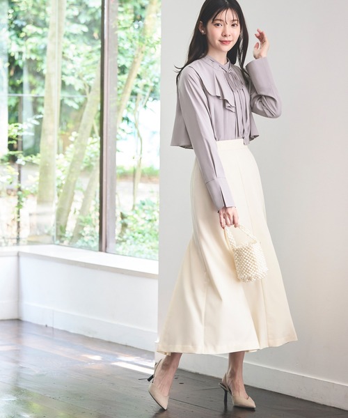 RUIRUE BOUTIQUE ブラウス シャツ 洗える ストレッチ 取り外し