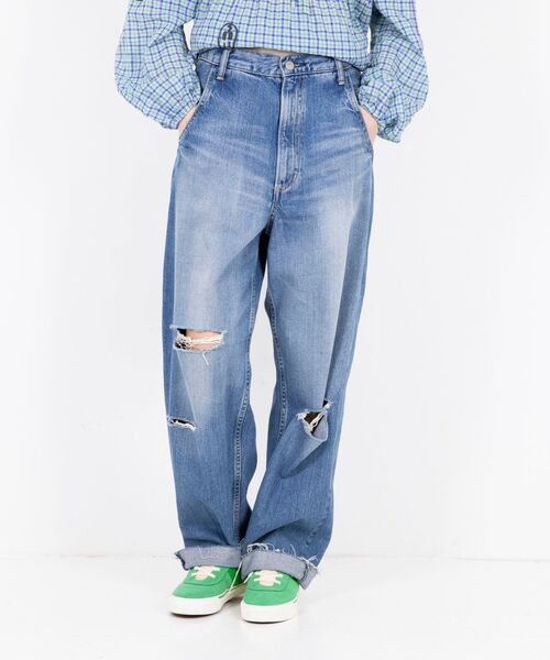 RESIZE加工 デニムストレートパンツ