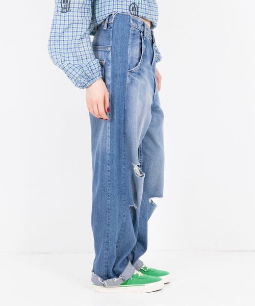 RESIZE加工 デニムストレートパンツ RESIZE加工 デニムストレートパンツ
