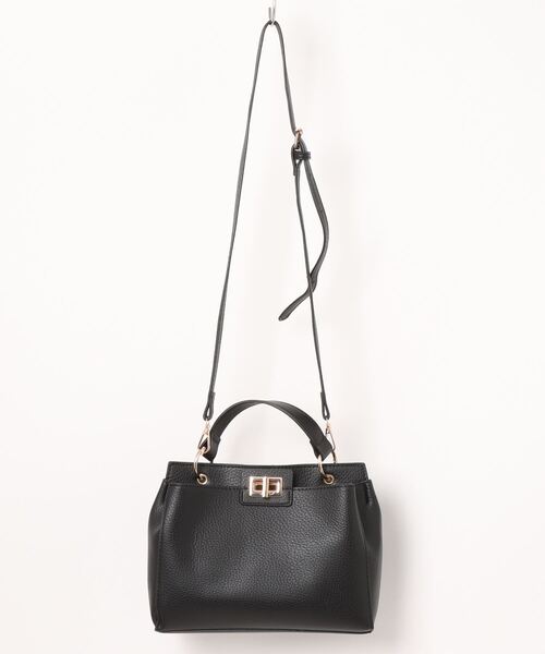 Ackermann】美品 レザー ショルダーバッグ ターンロック 黒