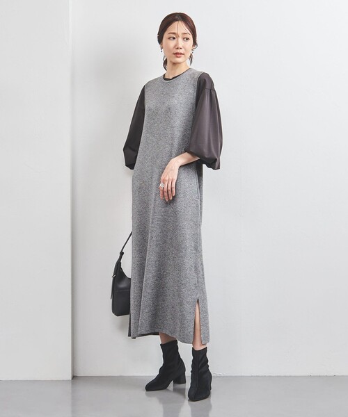UNITED ARROWS ワンピース W メランジ ロングワンピース レディース 