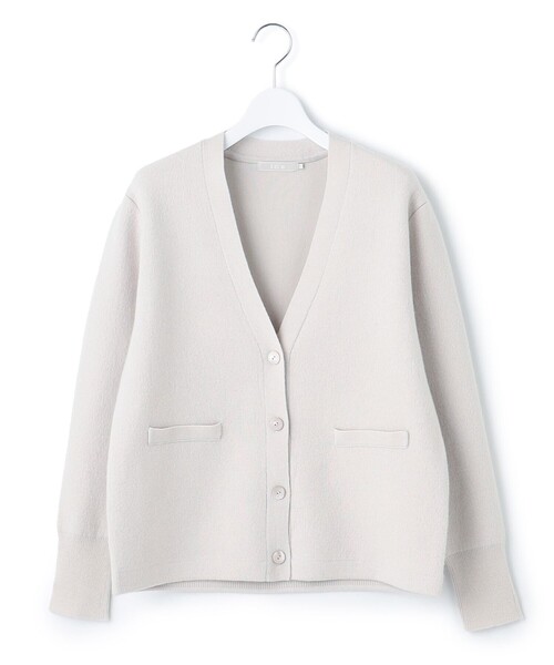 美品✨ICB 洗える ソフトカシミヤミックス Vネックカーディガン 2024AW ICB（アイシービー） カーディガン 「洗える」ソフトカシミヤミックス
