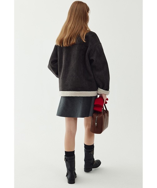 コート ムートンコート オーバーサイズ フェイクムートンジャケット