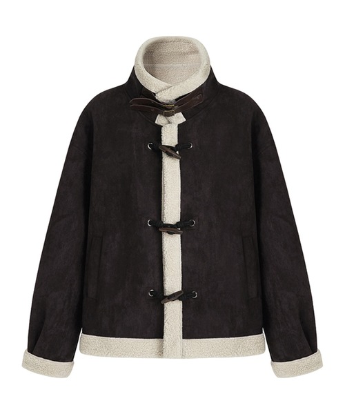 コート ムートンコート オーバーサイズ フェイクムートンジャケット