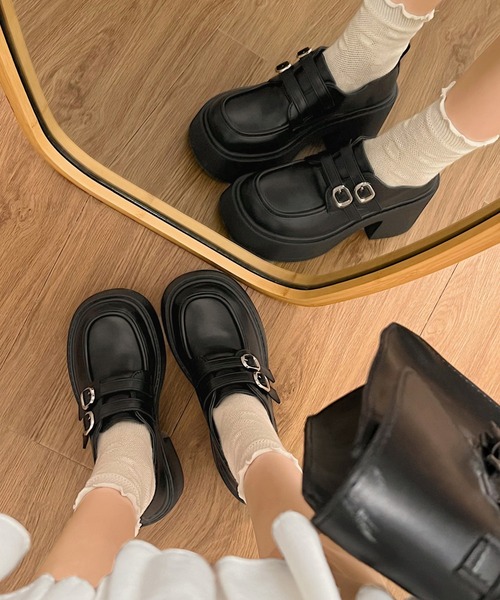 COMMEdesGARCONS GIRL 厚底ローファー 23cm COMME des GARCONS（厚底 ・ ローファー/革靴）のフリマアイテム一覧