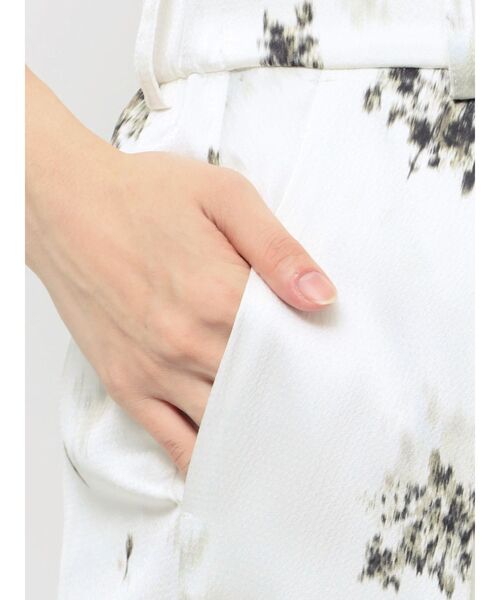 ELENDEEK パンツ ブラーフラワープリントパンツ レディース
