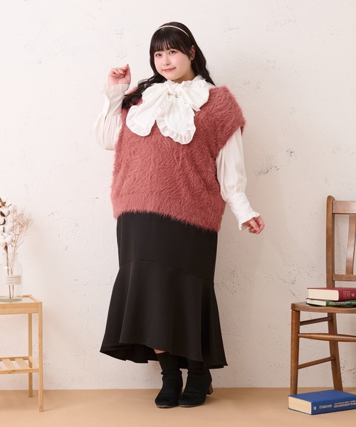 ルオシー　マルチウェイ　シャギー　ニット　カーディガン レディース Louiosy カーディガン 「大きいサイズ」マルチウェイシャギー