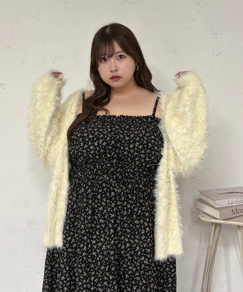 ルオシー　マルチウェイ　シャギー　ニット　カーディガン レディース Louiosy（ルオシー） カーディガン 「大きいサイズ」マルチウェイ