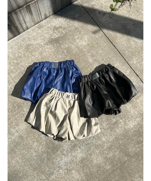 HTHballon shortsバルーンショートパンツ HTH パンツ faux leather balloon shorts レディース : ZOZOTOWN Yahoo