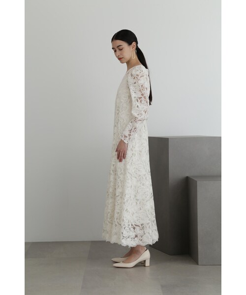 JILL STUART」 長袖ワンピース 2 ネイビー レディース