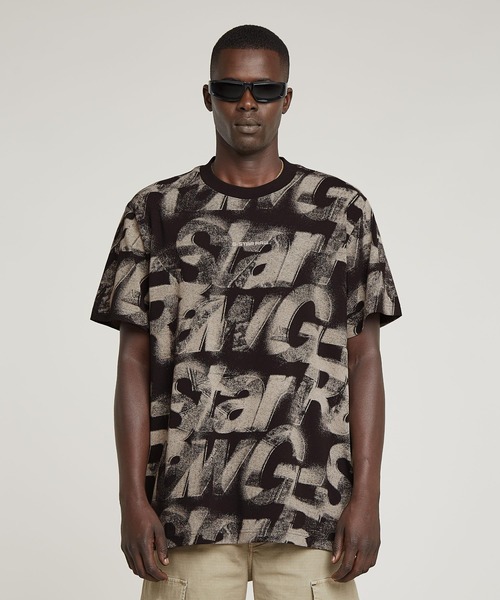 送料込★G-Star★Sprayed Letters Loose Tシャツ G-STAR RAW tシャツ SPRAYED LETTERS LOOSE T-SHIRT
