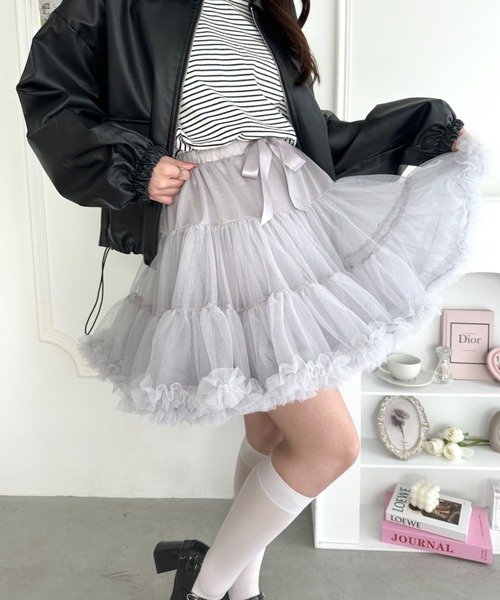 Loueme スカート リボンボリュームパニエスカート : ZOZOTOWN Yahoo!店