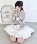 スカート リボンボリュームパニエスカートの詳細画像5
