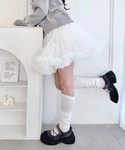 スカート リボンボリュームパニエスカートの詳細画像3