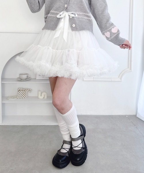 Loueme スカート リボンボリュームパニエスカート : ZOZOTOWN Yahoo!店