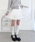 スカート リボンボリュームパニエスカートの詳細画像1