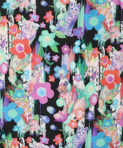 スカラー　ScoLar 可愛い❤デニム　ロールアップ　花柄　ウエストゴム　パンツ スカラー ScoLar 可愛い❤デニム ロールアップ 花柄 ウエスト