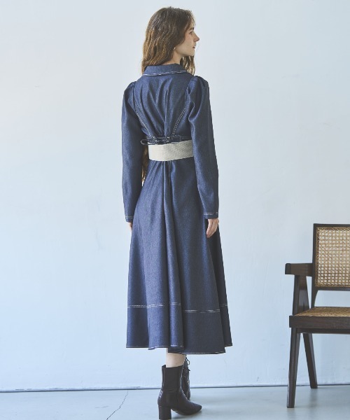 AND COUTURE（アンドクチュール） ワンピース デニムライク前ボタン