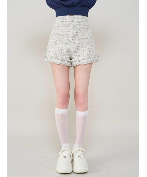 Darich コンパクトフリンジツイードショートパンツ M 新品★ Darich パンツ コンパクトフリンジツイードショートパンツ