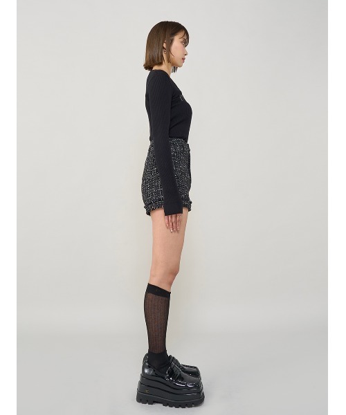 Darich パンツ コンパクトフリンジツイードショートパンツ