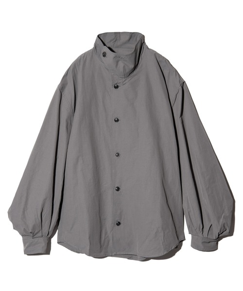 glamb テーラードプルオーバーシャツ S ブラック 黒 七分袖 glamb シャツ Deformed Stand Collar Shirt / デフォーム