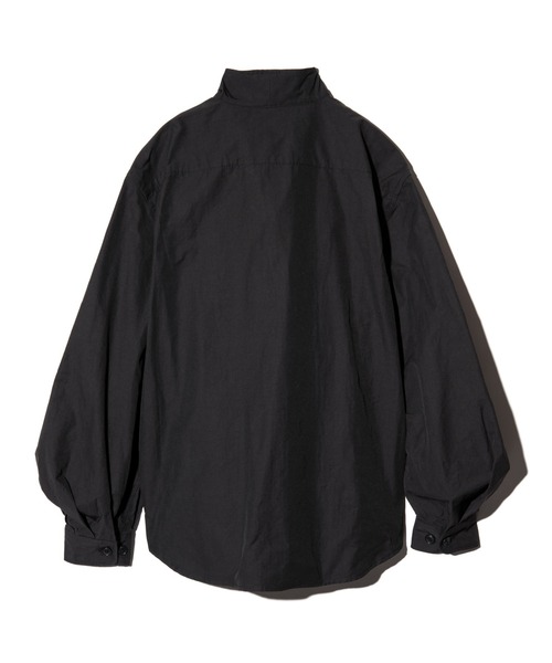 glamb テーラードプルオーバーシャツ S ブラック 黒 七分袖 glamb シャツ Deformed Stand Collar Shirt / デフォーム