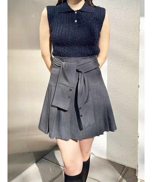 MERCURYDUO（マーキュリーデュオ） スカート ツイストプリーツミニスカ