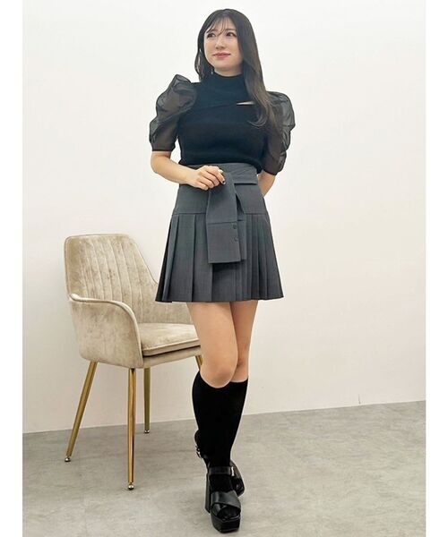 MERCURYDUO（マーキュリーデュオ） スカート ツイストプリーツミニスカ