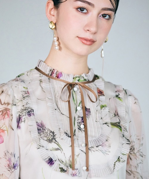 【期間限定】Audie a Muses　ボタニカルプリントワンピース Audie a Muses ワンピース ボタニカルプリントワンピース