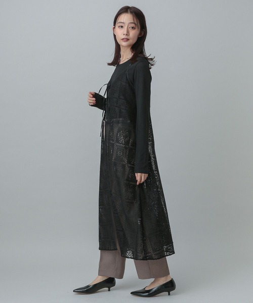 カットワークレースキャミワンピース GLOBAL WORK ワンピース MATINEE LINE/レースキャミワンピース