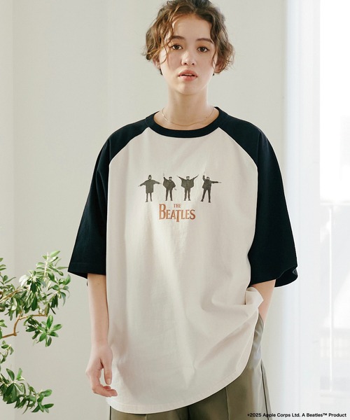 THE BEATLES ビートルズ Tシャツ　Lサイズ　ラグラン　新品 The Beatles tシャツ THE BEATLES ビートルズ 古着風 ラグラン