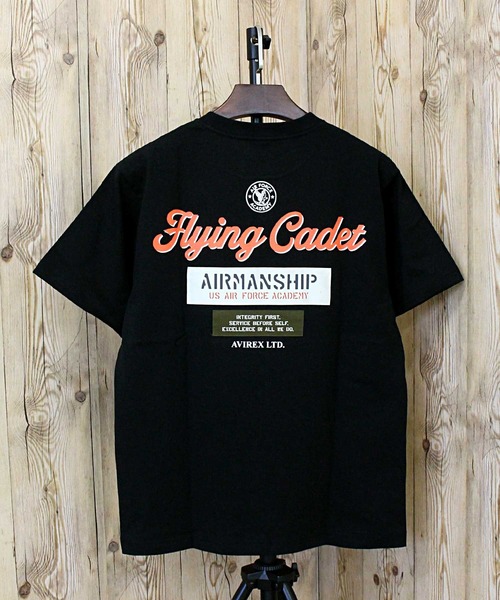 注目■AVIREX■大人気 CADET PATCH T-SHIRT 国内発送 すぐ届く CADET PATCH T-SHIRT / カデット パッチ 半袖Tシャツ / AVIREX