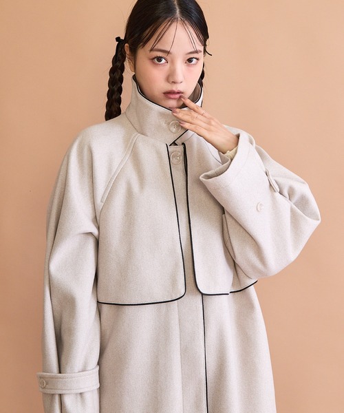 「paravion」 ステンカラーコート FREE ブラック レディース_画像4