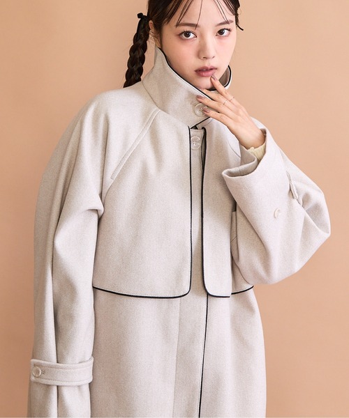 「paravion」 ステンカラーコート FREE ブラック レディース_画像5