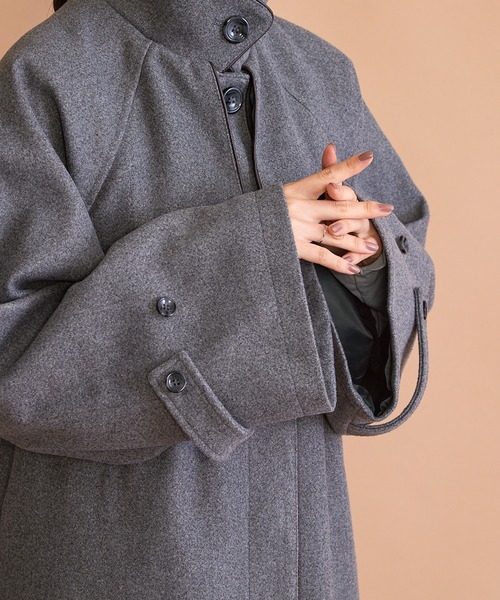 「paravion」 ステンカラーコート FREE ブラック レディース_画像8