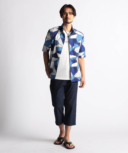 NICOLE CLUB FOR MEN（ニコルクラブフォーメン） 七分袖 アロハシャツ