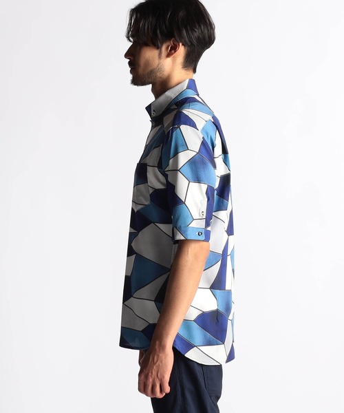 NICOLE CLUB FOR MEN（ニコルクラブフォーメン） 七分袖 アロハシャツ