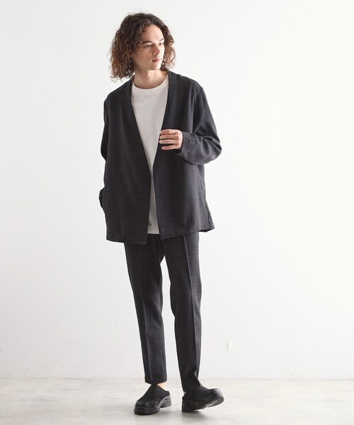 tk.TAKEO KIKUCHI ジャケット ノーカラージャケット テック