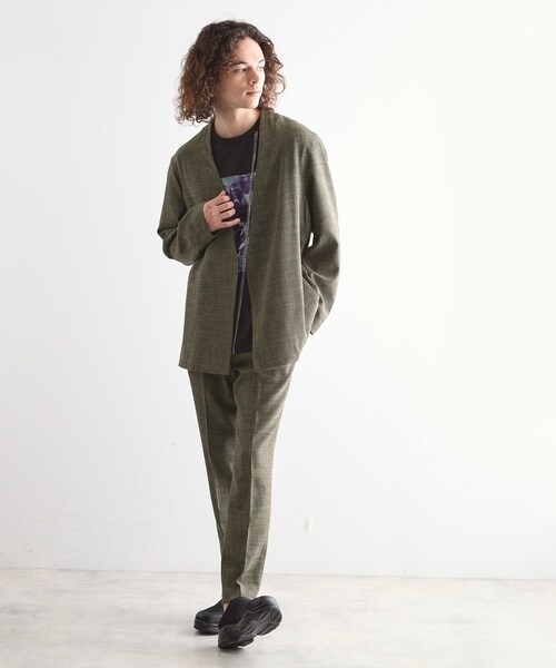 tk.TAKEO KIKUCHI ジャケット ノーカラージャケット テック