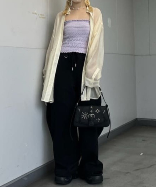SLY（スライ） ブラウス シャツ SHEER BACK TUCK SH シアー バック 