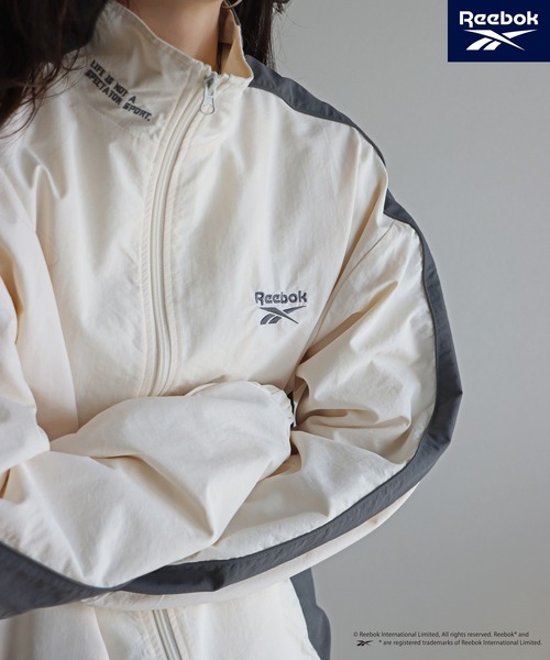 「COURO」 「Reebok」ジップアップブルゾン L アイボリー レディース