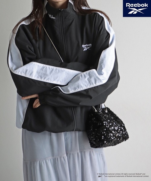 「COURO」 「Reebok」ジップアップブルゾン L アイボリー レディース