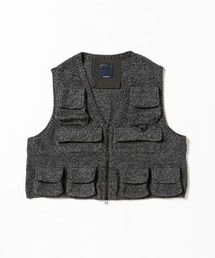 meanswhile（ミーンズワイル） ベスト ジレ Knit Luggage Vest メンズ