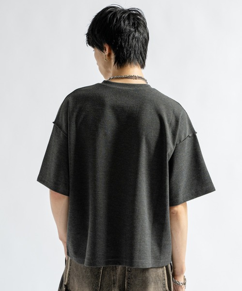 PLAN To tシャツ Vintage Design Graphic Thermal V-neck Tee